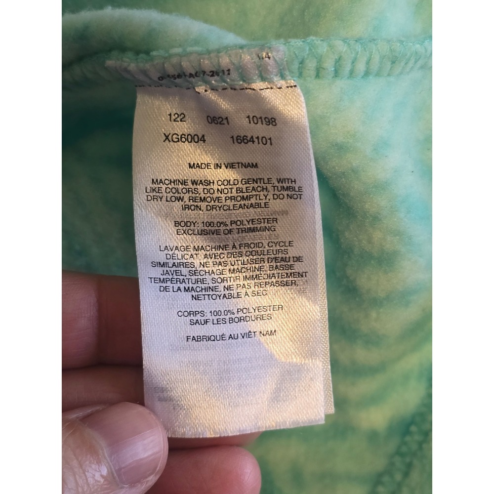 🆕️ NWOT Columbia Womens Mint Green Chevron Full Zip Fleece Jacket XG6004 Size L - Picture 11 of 14